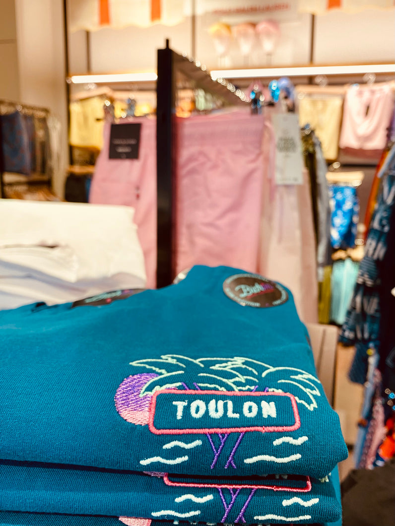 🌴 Toulon T-Shirt aquamarine – Unisexe | Phosphorescent