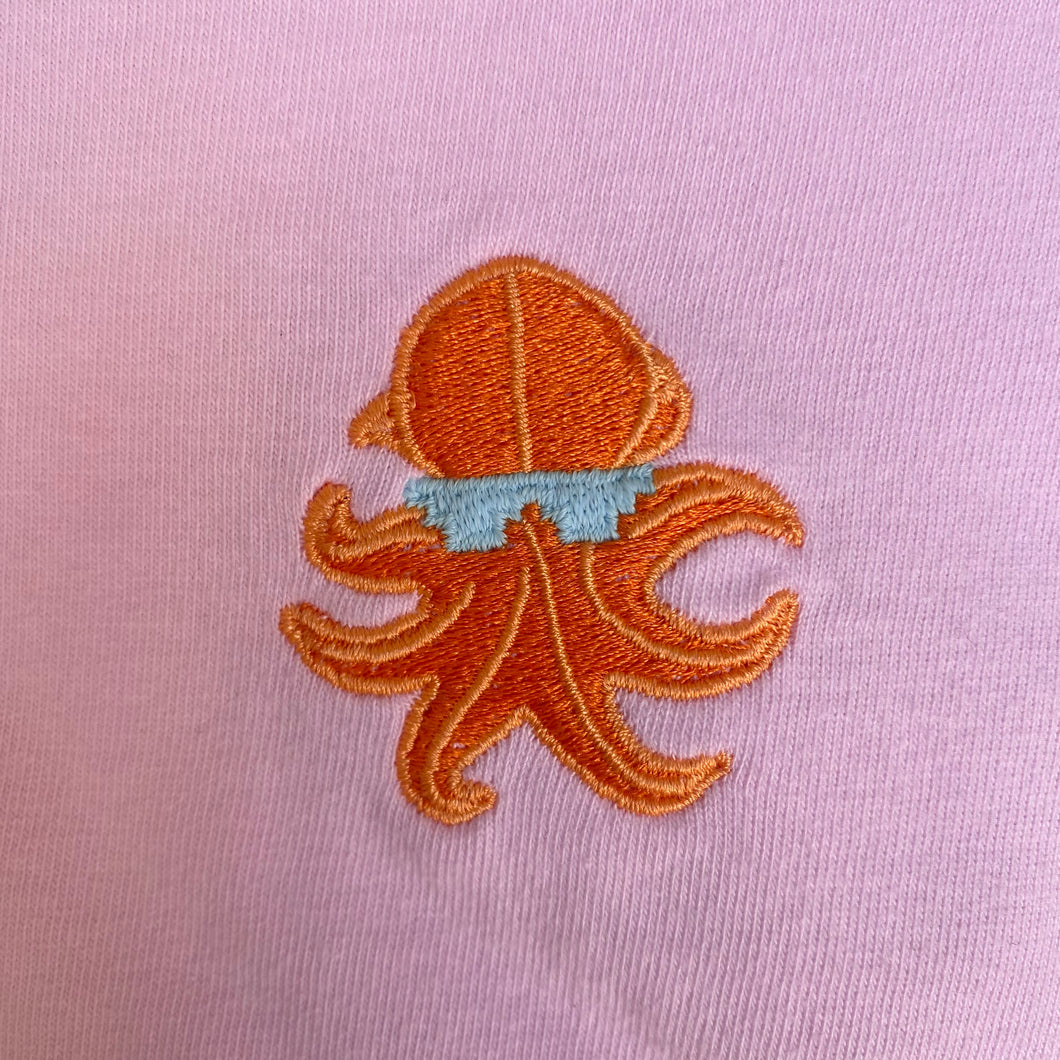🐙 Le Poulpe gangsta T-Shirt rose - Unisexe | Phosphorescent