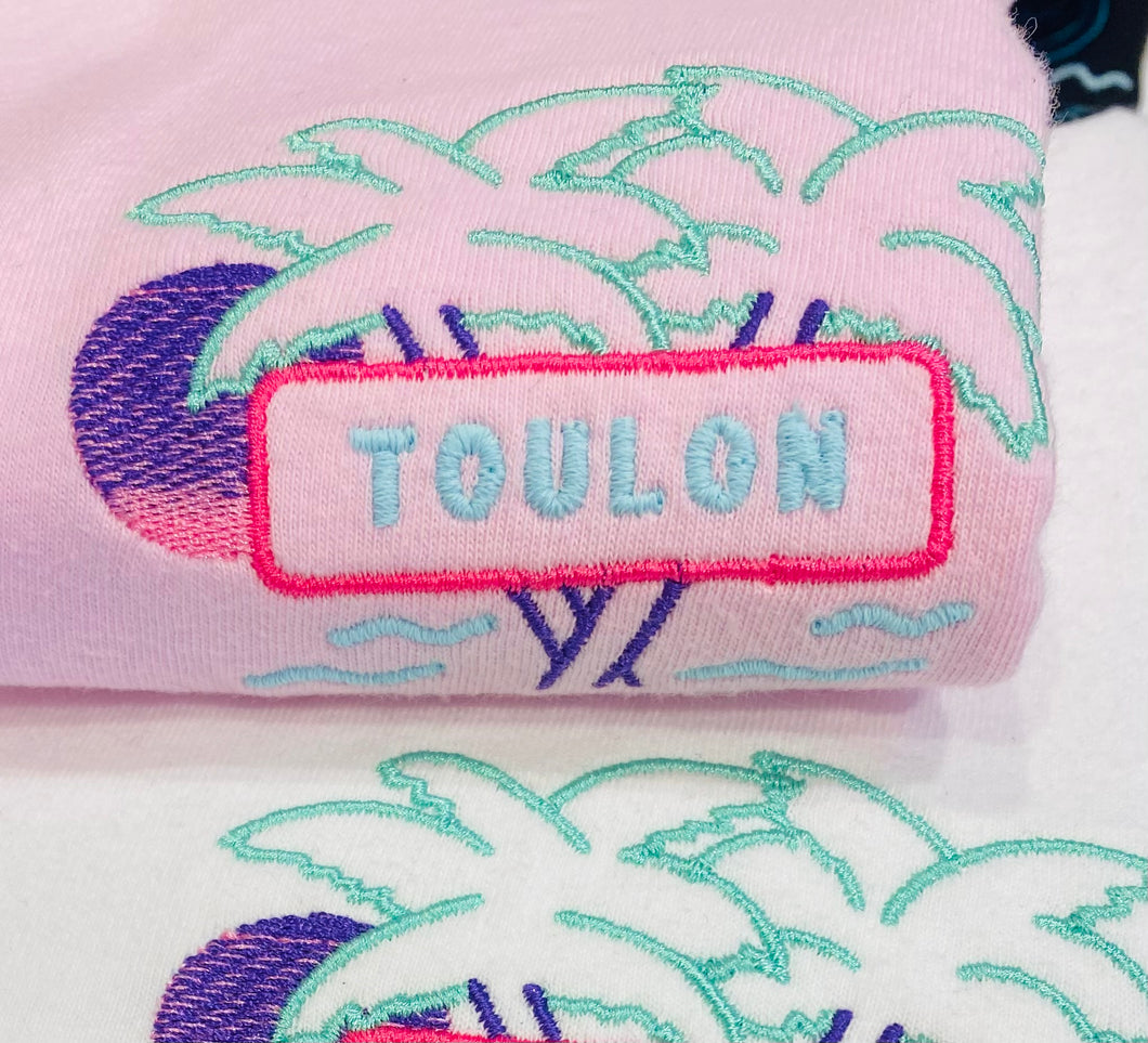 🌴 Toulon T-Shirt rose – Unisexe | Phosphorescent