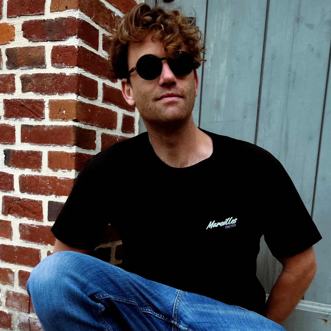 🍟Maroilles FRITES T-Shirt noir – Unisexe | Phosphorescent