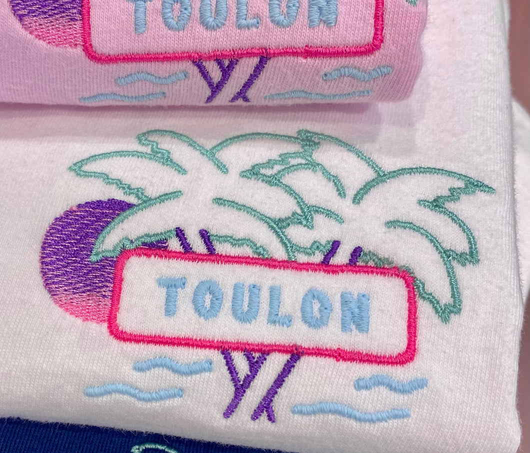🌴 Toulon T-Shirt blanc – Unisexe | Phosphorescent