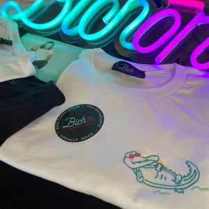 🐊 Alligator chilling aux Everglades T-Shirt blanc - Unisexe | Phosphorescent