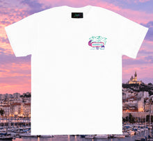 Charger l'image dans la galerie, 😈🌴"Massilia, the Mediterranean Vice City" T-Shirt blanc – Unisexe oversize | Phosphorescent
