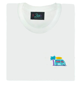 ☮️Van Life direction Le Sud T-Shirt blanc - Unisexe | Phosphorescent