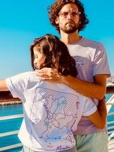Charger l'image dans la galerie, 😈🌴"Massilia, the Mediterranean Vice City" T-Shirt blanc – Unisexe oversize | Phosphorescent