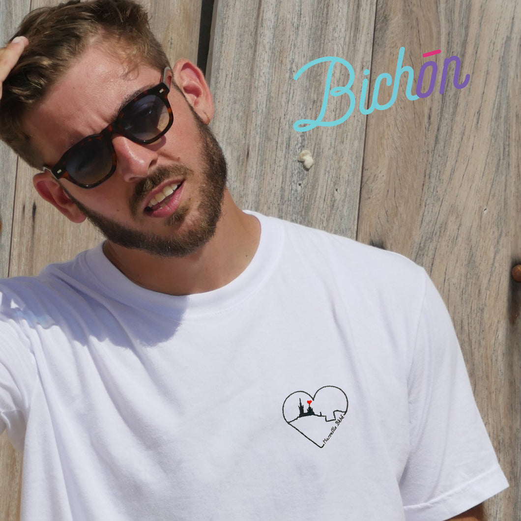 🖤La ligne Marseille bébé T-Shirt blanc - Unisexe