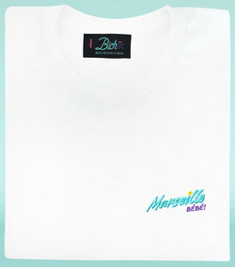 ⭐Marseille BEBE! T-Shirt blanc - Unisexe | Phosphorescent
